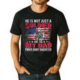 He Is Not Just A Solider He Is My Dad Proud Army Daughter Men's Casual T-Shirt Black