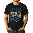 Officer Off Duty Dog Dad Cop Police Retirement Men's Casual T-Shirt Black