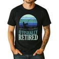 Ofishally Retired Fishing Retro Retirement Dad Men Men's Casual T-Shirt Black Ofishally Retired Fishing Retro Retirement Dad Men Men's Casual T-Shirt Black
