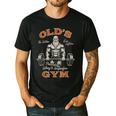 Old's Gym Logo Workout Dad Grandpa Weightlifting Old Men Gym Men's Casual T-Shirt Black