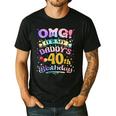 OMG It's My Daddy's 40th Birthday Happy 40 Years Old Men's Casual T-Shirt Black