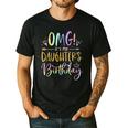 OMG It's My Daughter's Birthday Happy Bday Tie Dye Mom Dad Small Men's Casual T-Shirt Black