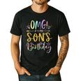 OMG It's My Son's Birthday Happy Bday Tie Dye Mom Dad Men's Casual T-Shirt Black OMG It's My Son's Birthday Happy Bday Tie Dye Mom Dad Men's Casual T-Shirt Black