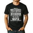 Once a Mechanic Always a Mechanic It's Like Mafia Dad Men's Casual T-Shirt Black