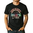 One Happy Dad First Birthday Camping Matching Family Party Men's Casual T-Shirt Black