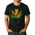 Orange Cat Dragon Riding Animal Lover Mom Dad Kids Men's Casual T-Shirt Black Orange Cat Dragon Riding Animal Lover Mom Dad Kids Men's Casual T-Shirt Black
