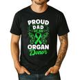 Organ Donation Green Ribbon Proud Dad Of An Organ Donor Men's Casual T-Shirt Black