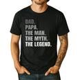 Papa Dad Legend Men Grandpa Christmas Father's Day Birthday Men's Casual T-Shirt Black