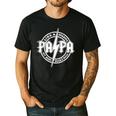Papa Like A Grandpa Fathers Day Rocker Dad Rock Music Men Men's Casual T-Shirt Black