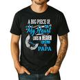 My Papa Lives In Heaven Shirt Memorial Day Papa Dad Grandpa Men's Casual T-Shirt Black
