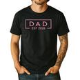 Pink Dad Est 2026 Logo Father 2026 Loading New Dad 2026 Men's Casual T-Shirt Black