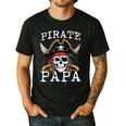 Pirate Papa Skull Family Matching Costume Dad Grandpa Men Men's Casual T-Shirt Black