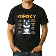 Pomsky Anatomy Dog Mom Dad Men's Casual T-Shirt Black