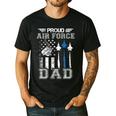 Proud Air Force Dad US Air Force Graduation Dad Men's Casual T-Shirt Black
