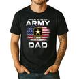 Proud To Be An Army Dad With American Flag Veteran Men's Casual T-Shirt Black