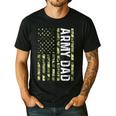 Proud Army Dad United States USA Flag For Father's Day Men's Casual T-Shirt Black