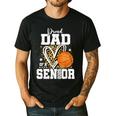 Proud Dad Of A 2026 Senior Basketball Graduation Leopard Men's Casual T-Shirt Black