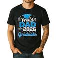 Proud Dad Of a Class Of 2026 Graduate Senior 2026 Men's Casual T-Shirt Black