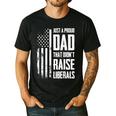 Proud Dad That Didn't Raise Liberals American Flag -ON BACK Women Men Men's Casual T-Shirt Black Proud Dad That Didn't Raise Liberals American Flag -ON BACK Women Men Men's Casual T-Shirt Black