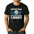 Proud Dad Of A Freaking Awesome Libero Volleyball Father Men's Casual T-Shirt Black
