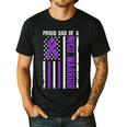 Proud NICU Dad Of NICU Warrior Micro Preemie Baby Father Men's Casual T-Shirt Black