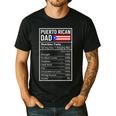 Puerto Rican Dad Nutrition Facts Pride Father's Day Men's Casual T-Shirt Black