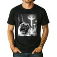 Pug Alien UFO Taking a Selfie Dog Mom Dad Men's Casual T-Shirt Black Pug Alien UFO Taking a Selfie Dog Mom Dad Men's Casual T-Shirt Black