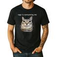 Rage Is Consuming Me Silly Staring Cat Meme Dad Mom Men's Casual T-Shirt Black Rage Is Consuming Me Silly Staring Cat Meme Dad Mom Men's Casual T-Shirt Black