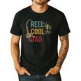 Reel Cool Dad Fishing Shirt Father's Day Fisherman Men's Casual T-Shirt Black