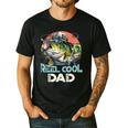 Reel Cool Dad Fishing Vintage Retro Father's Day Men's Casual T-Shirt Black