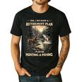Retirement Plan On Hunting & Fishing Fisherman Hunter Dad Men's Casual T-Shirt Black