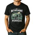 My Retirement Vehicle Riding Lawn Mower Retro Dad Men's Casual T-Shirt Black