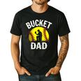 Retro Daddy Bucket Dad Softball Girl Men's Casual T-Shirt Black Retro Daddy Bucket Dad Softball Girl Men's Casual T-Shirt Black