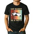 Retro Fat Chonk Dad Tee Cat Daddy To A Fatty Men's Casual T-Shirt Black Retro Fat Chonk Dad Tee Cat Daddy To A Fatty Men's Casual T-Shirt Black