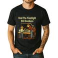 Retro Hold The Flashlight Still Dumbass Car Fixing Dad Son Men's Casual T-Shirt Black