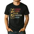 Retro Husband Father Hero Protector Legend Father Day Dad Men's Casual T-Shirt Black Retro Husband Father Hero Protector Legend Father Day Dad Men's Casual T-Shirt Black