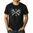 Retro Pocket Dada Daddy Papa Fathers Day Skeleton Men's Casual T-Shirt Black