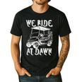 We Ride At Dawn Funny Golf Golfing Dad Men Men's Casual T-Shirt Black We Ride At Dawn Funny Golf Golfing Dad Men Men's Casual T-Shirt Black