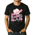 Rodeo Dad Pink Cowgirl 1St Birthday Family Matching Men's Casual T-Shirt Black