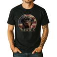 Rottie Dog Mom Dad 'Merica Rottweiler Men's Casual T-Shirt Black