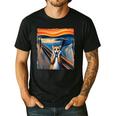 The Scream Cat Parody For Kitty Cat Lover Cat Mom Cat Dad Men's Casual T-Shirt Black