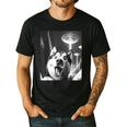 Siberian Husky Alien UFO Taking a Selfie Dog Mom Dad Men's Casual T-Shirt Black