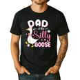 Silly Dad Goose Dad 1st Birthday Family Matching Party Men's Casual T-Shirt Black