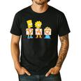 The Simpsons Father's Day Bart Lisa Maggie Dad Birthday Men's Casual T-Shirt Black