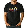 The Simpsons Father's Day Homer And Kids Bike Ride With Dad Men's Casual T-Shirt Black