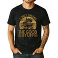 I Only Smoke The Good Stuff BBQ Barbeque Chef Dad Men's Casual T-Shirt Black