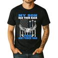 My Son Has Your Back Proud Air Force Dad Military Father Men's Casual T-Shirt Black