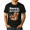 Sorry Got Plans Bigfoot Dad Humor Sasquatch Sayings Men's Casual T-Shirt Black Sorry Got Plans Bigfoot Dad Humor Sasquatch Sayings Men's Casual T-Shirt Black