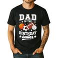 Sports Dad Of The Birthday Baller Sports Family Party Men's Casual T-Shirt Black