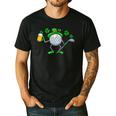 St Patricks Day Golf Golfing Irish Golfer Beer Humor Men Dad Men's Casual T-Shirt Black